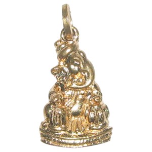 Ashtadathu Ashtalogam Tabla Ganesh Ashtaloha Pendant 1 Inch Matt Finish